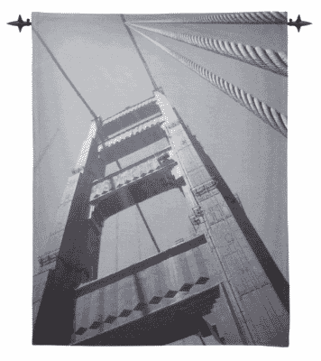 Golden Gate Bridge Loom Woven Tapestry - 94 x 72 cm (3'1" x 2'4") - Requires Rod Size 2 - Last Piece Remaining!