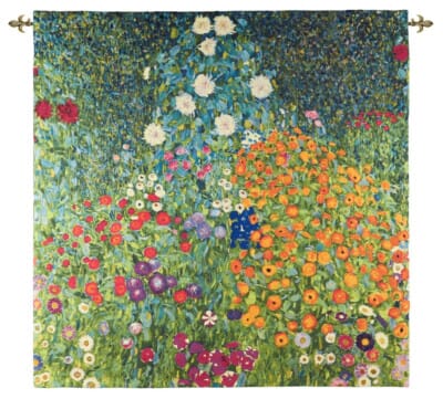 Klimt Flower Garden Tapestry - 140 x 140 cm (4’7” x 4’7”) - Requires Rod Size 4