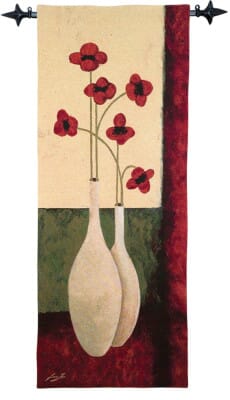 Vases II Loom Woven Tapestry - 152 x 64 cm (5'0" x 2'1") - Requires Rod Size 2