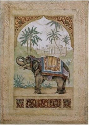 Exotic Elephant II Loom Woven Tapestry - 132 x 94 cm (4'4" x 3'1") - Requires Rod Size 2