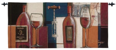 Vin Rouge Loom Woven Tapestry - 58 x 134 cm (1'11" x 4'5") - Requires Rod Size 3