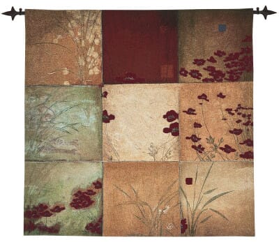 Poppy Patchwork Loom Woven Tapestry - 112x112cm (3'8"x3'8") - Requires Rod Size 3