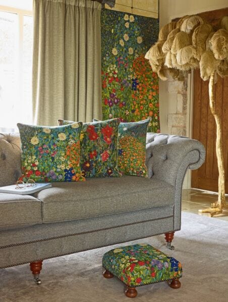 Klimt Flowers IV Tapestry Cushion - 46x46cm (18