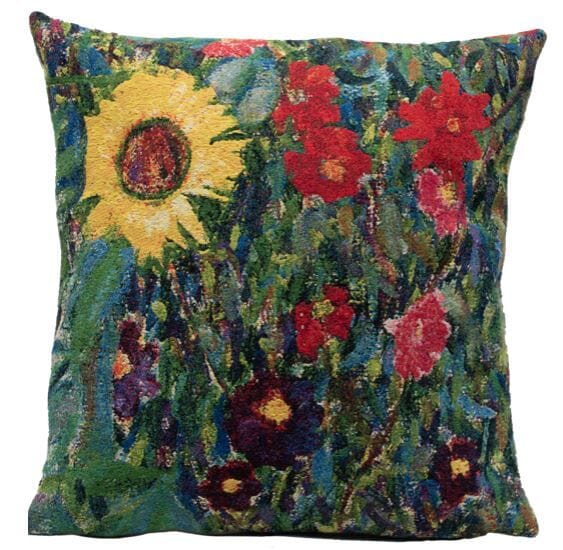 Klimt Flowers III Tapestry Cushion - 46x46cm (18