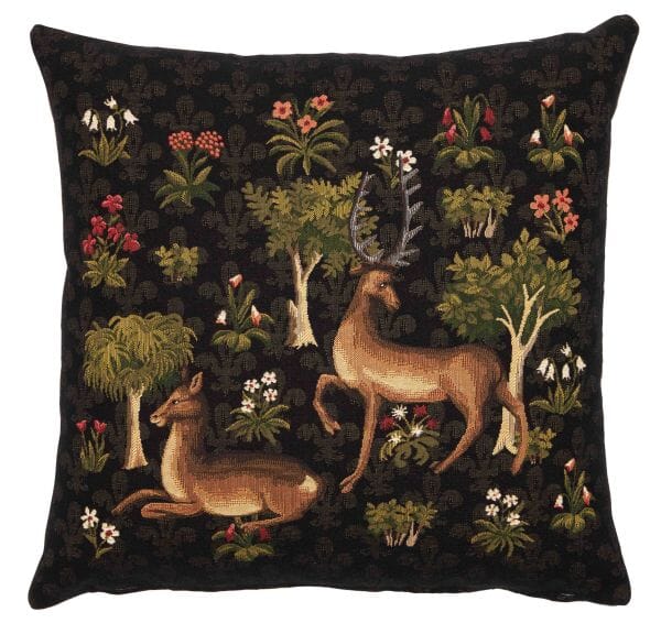 Medieval Stags I Tapestry Cushion - 46x46cm (18