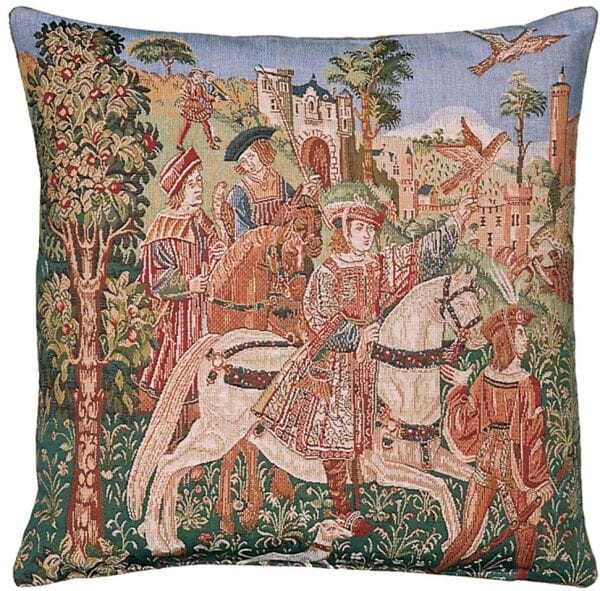 Departure for the Hunt Tapestry Cushion - 46x46cm (18