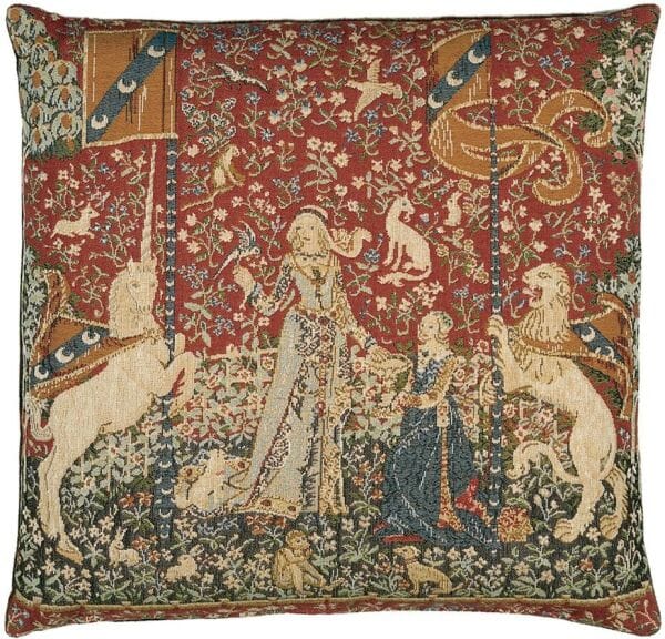 Lady with Unicorn Taste Tapestry Cushion - 46x46cm (18