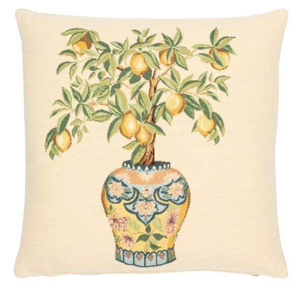 Lemon Tree Vase Tapestry Cushion - 46x46cm (18