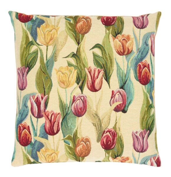 Spring Tulips Tapestry Cushion - 46 x 46cm