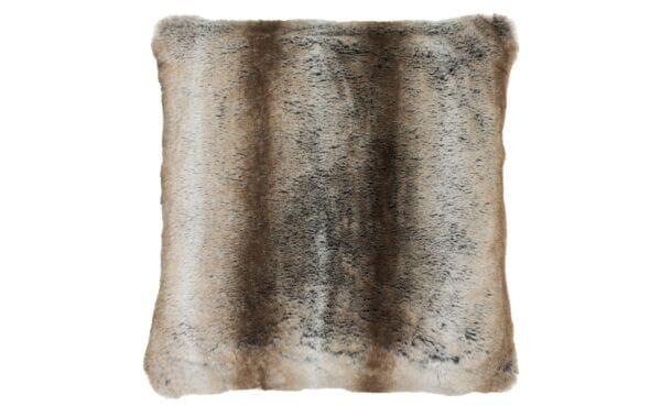 Stag Faux Fur Cushion with Linen back - 55x55cm (22