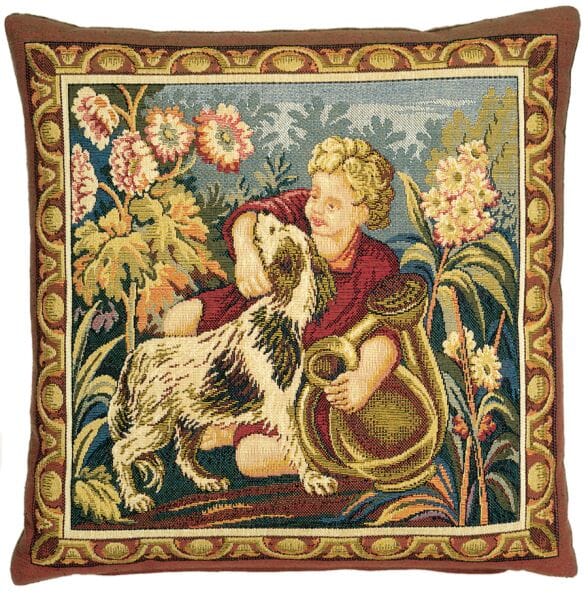 Gardener Boy Tapestry Cushion - 46x46cm (18