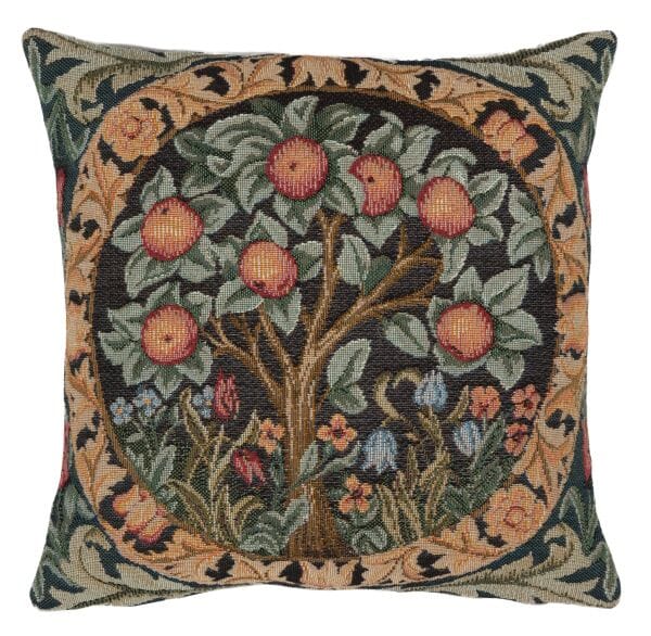 Orange Tree Cushion with Feather Filler - 33x33cm (13