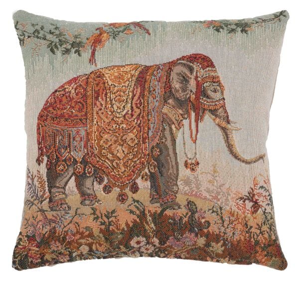 Elephant Cushion with Feather Filler - 33x33cm (13