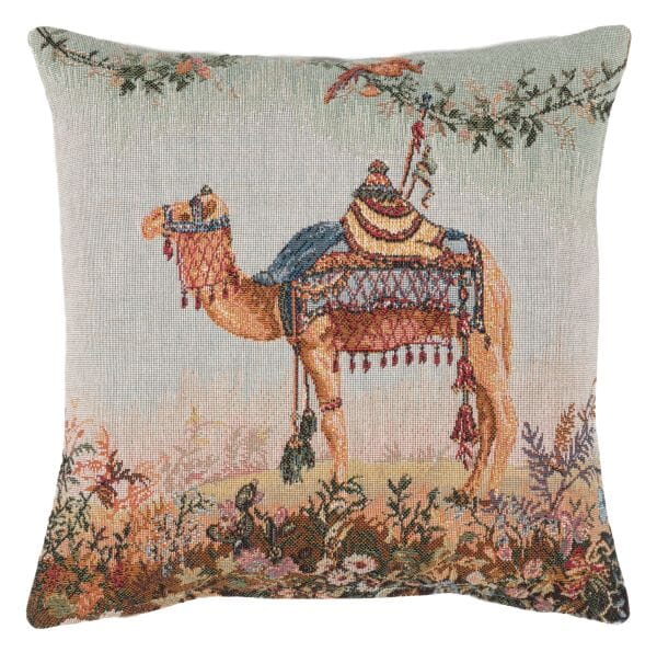 Camel Cushion with Feather Filler - 33x33cm (13