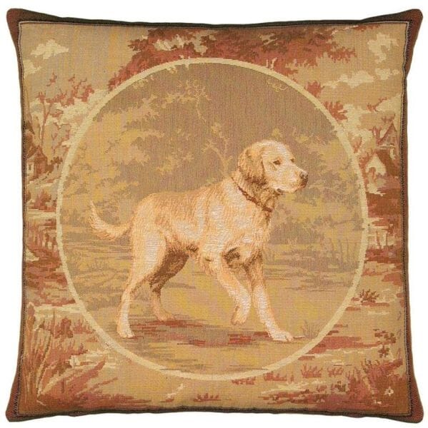Golden Retriever Tapestry Cushion - 46x46cm (18
