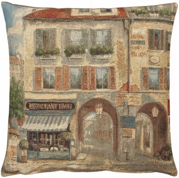 Paris Scene III Tapestry Cushion - 46x46cm (18