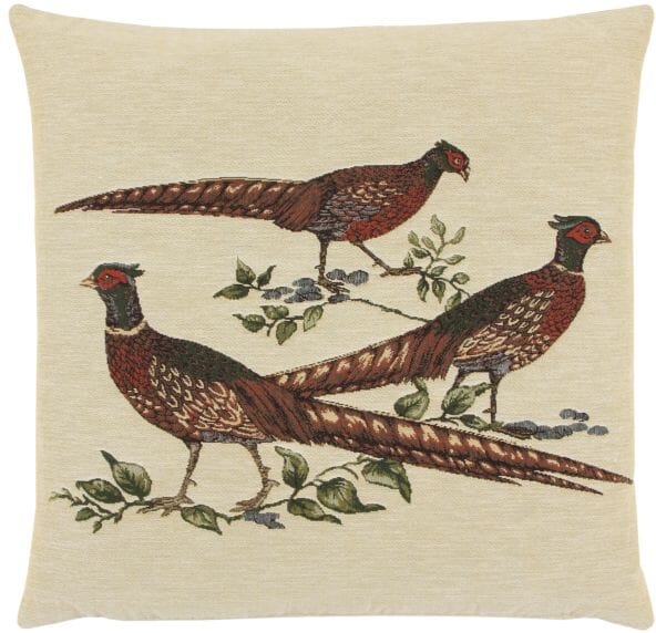 Three Pheasants Tapestry Cushion - 46x46cm (18