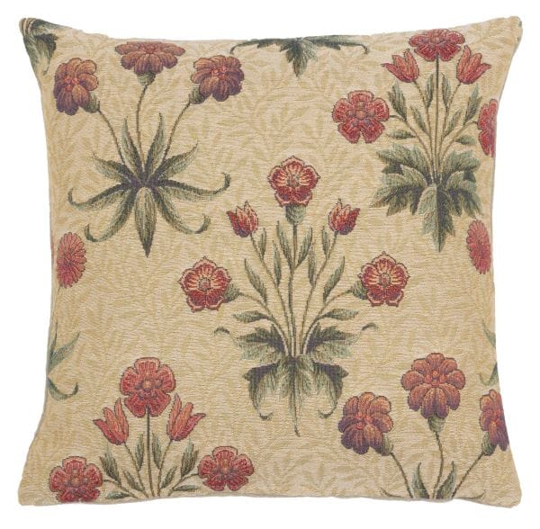 Morris Daisies Cushion with Feather Filler - 33x33cm (13
