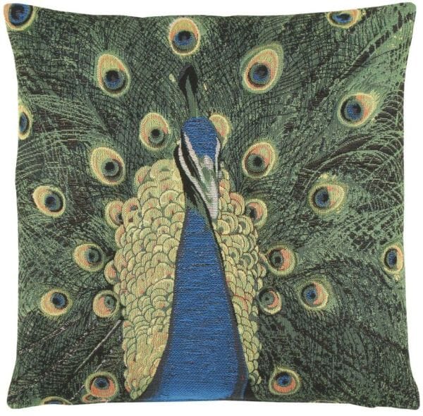Peacock Tapestry Cushion - 46x46cm (18