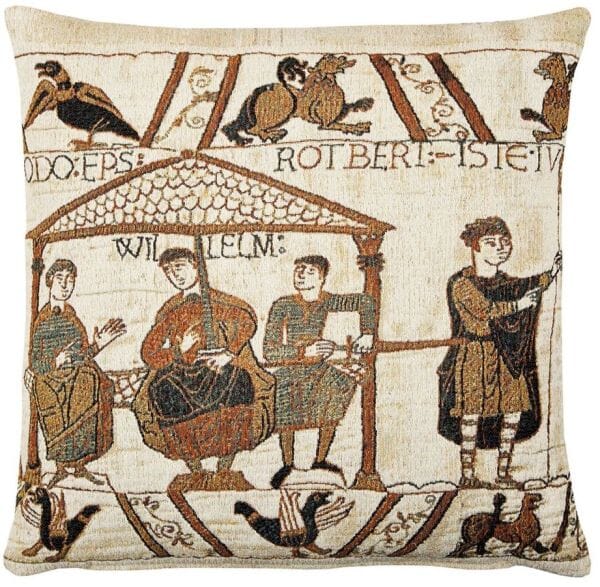 Bayeux-Duke William (woollen) Tapestry Cushion - 46x46cm (18