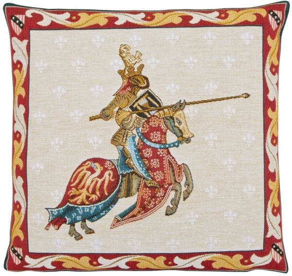 Knight-Lion Tapestry Cushion - 46x46cm (18