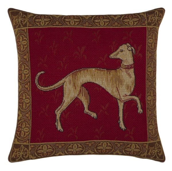 Cluny Whippet Cushion with Feather Filler - 33x33cm (13