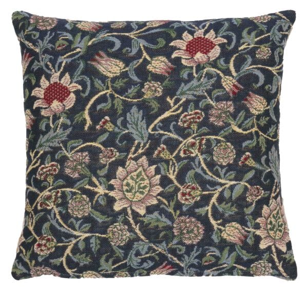 Evenlode Blue Cushion with Feather Filler - 33x33cm (13