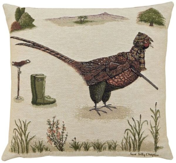 Phillip Pheasant the Gamekeeper Tapestry Cushion - 46x46cm (18