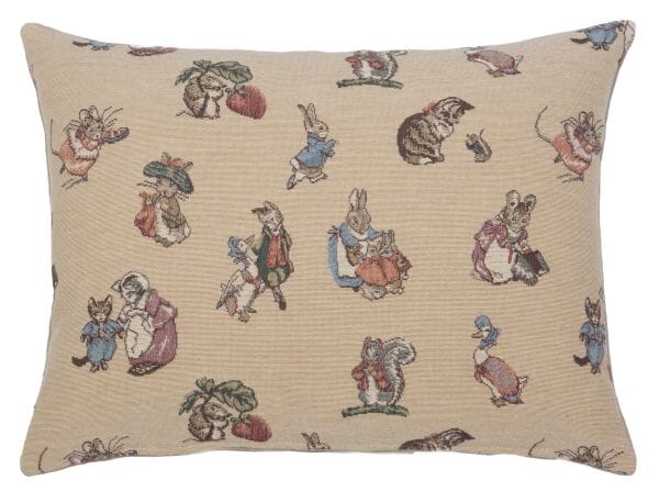 Peter Rabbit & Friends Cushion with Feather Filler - 33x46cm (13