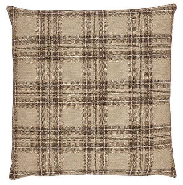 Beige Tartan Tapestry Cushion - 46x46cm (18