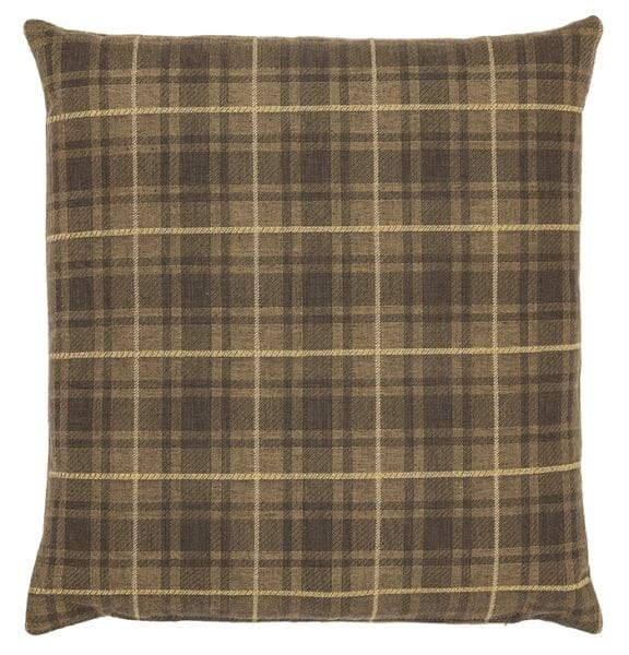 Brown Tartan Tapestry Cushion - 46x46cm (18