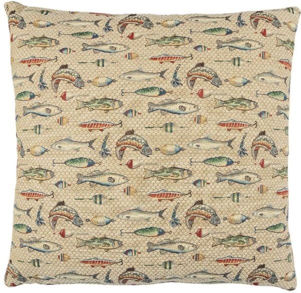 Fishes Tapestry Cushion - 46x46cm (18