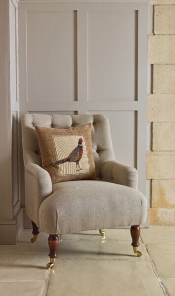 Strutting Pheasant Left Tapestry Cushion - 46x46cm (18