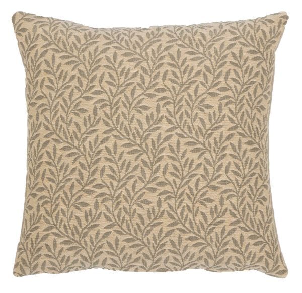 Lily Leaves Cushion with Feather Filler - 33x33cm (13