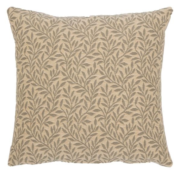 Lily Leaves Cushion with Feather Filler - 33x33cm (13