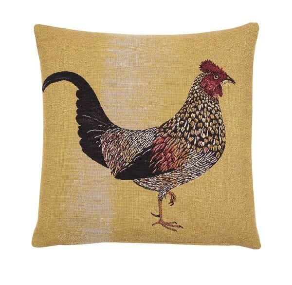 Golden Hen Tapestry Cushion - 46x46cm (18