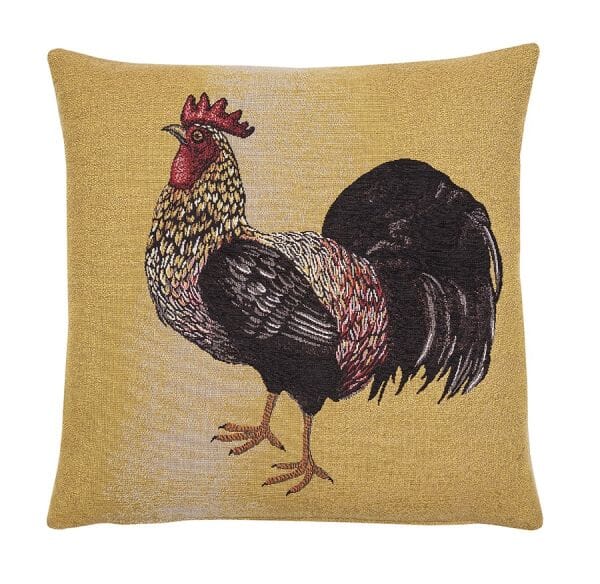 Golden Cockerel Tapestry Cushion - 46x46cm (18