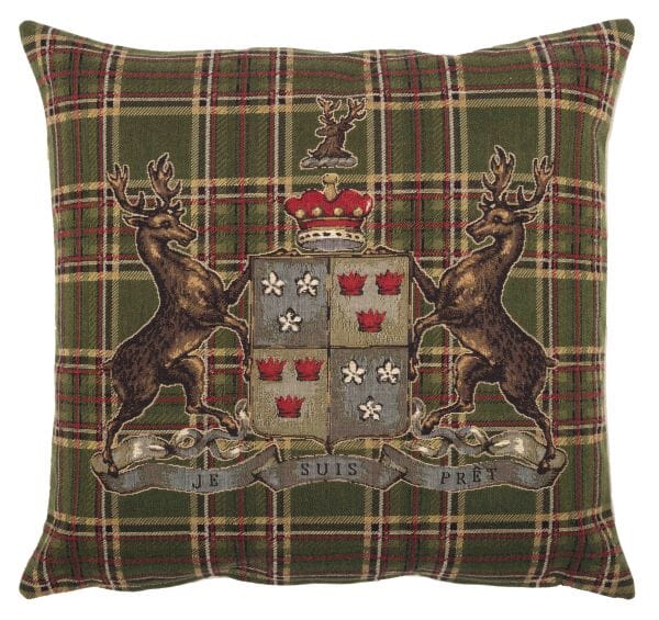 Highland Heritage Green Tapestry Cushion - 46x46cm (18