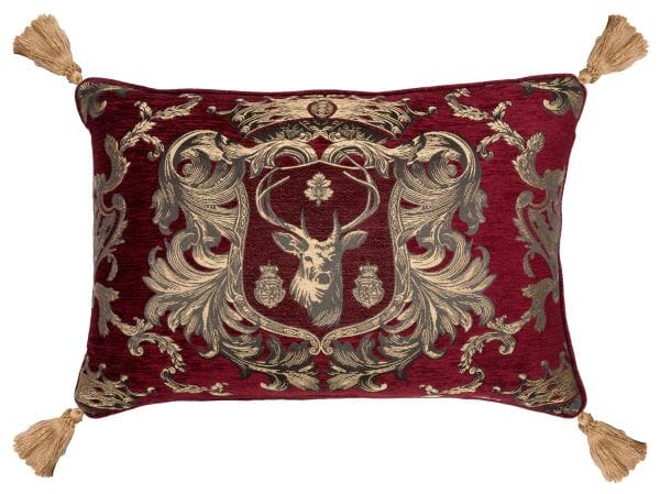 Regal Stag Red Tapestry Cushion  - 50x66cm (20