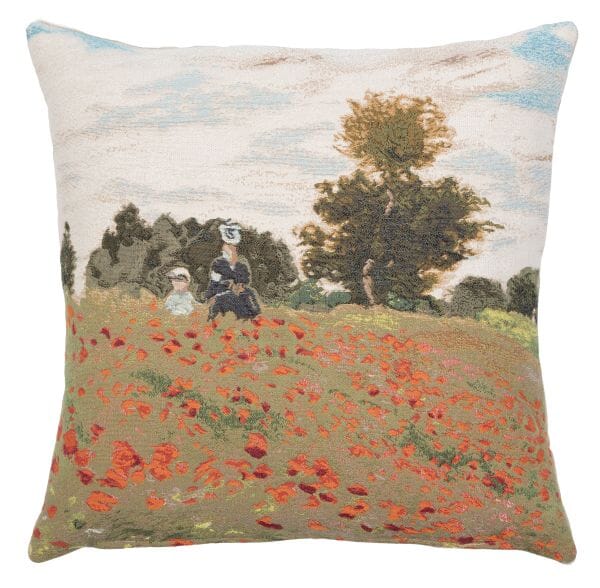 Poppyfields II by Monet Tapestry Cushion - 46x46cm (18