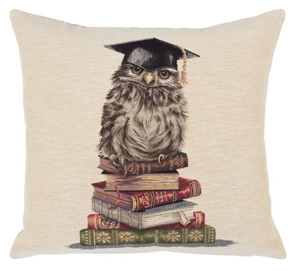 Library Owl Tapestry Cushion - 46x46cm (18