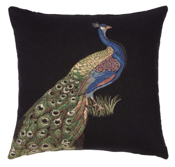 Peacock Left Tapestry Cushion - 46x46cm (18