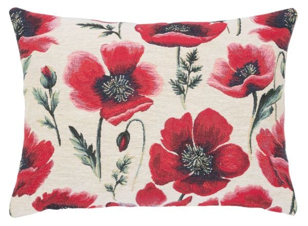 Poppyfields Cushion with Feather Filler - 33x46cm (13