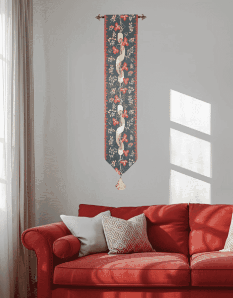 Medieval Flowers Tapestry Banner - 169 x 32cm (67