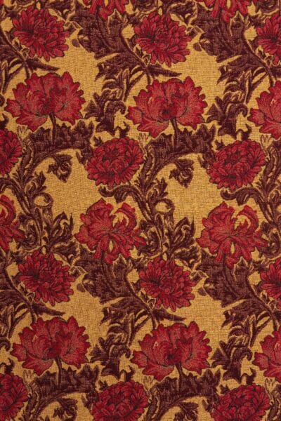 Chrysanthemums Gold Tapestry Fabric