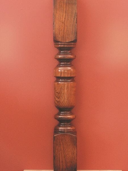 Hand-Carved Oak Refectory Table  with S-Curve Rails                    10'0