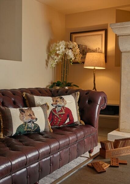 Master Fergus Fox Tapestry Cushion with Tweed & Fringe - 33x55cm (13