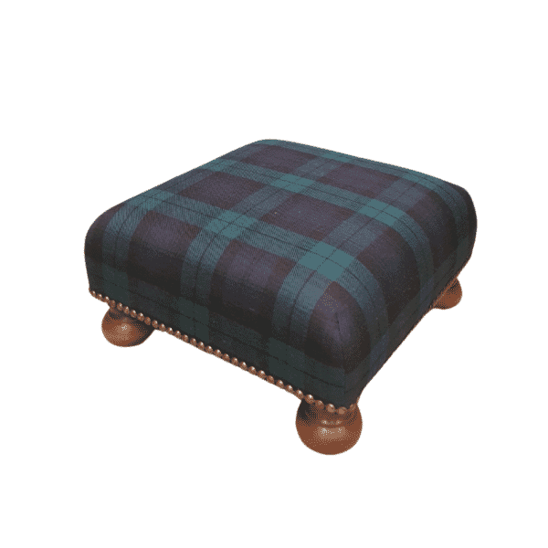Scottish Tartan Wool Tapestry Footstool
