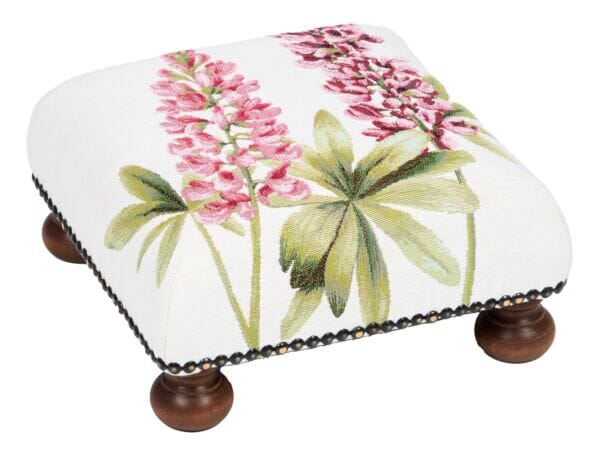 Two Lupins Tapestry Footstool