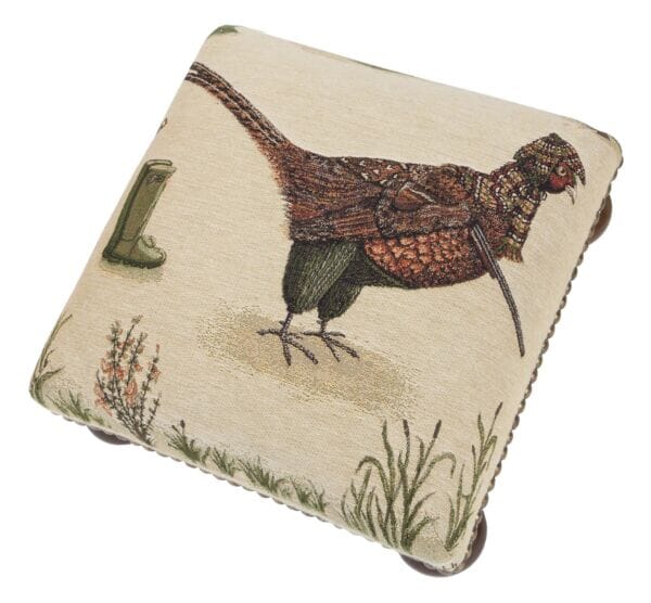 Phillip Pheasant Tapestry Footstool